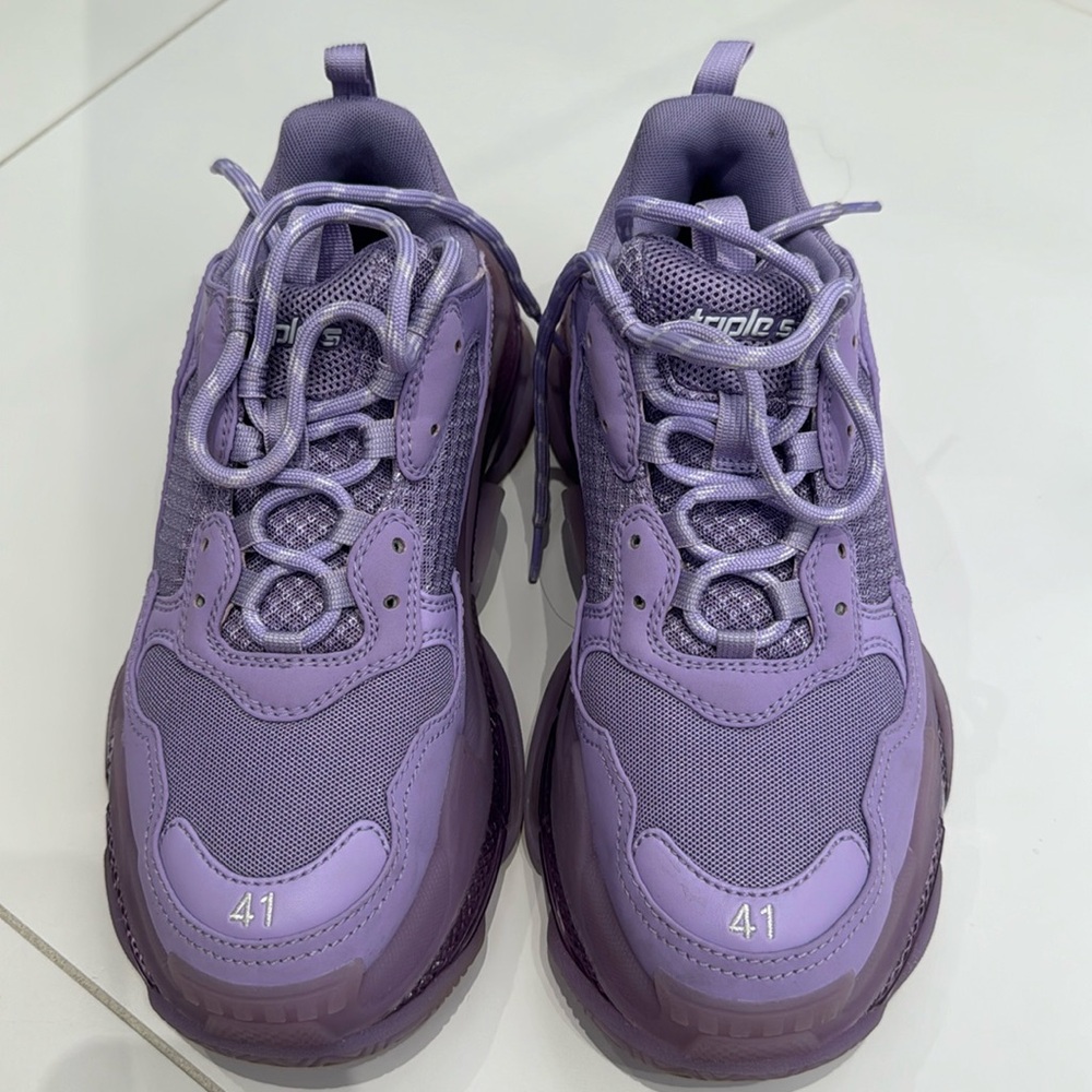 Purple triple s women balenciaga sneaker